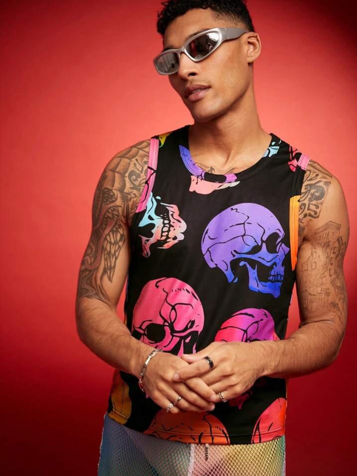 Bonga Boys men's skull graphic sleeveless casual tank top